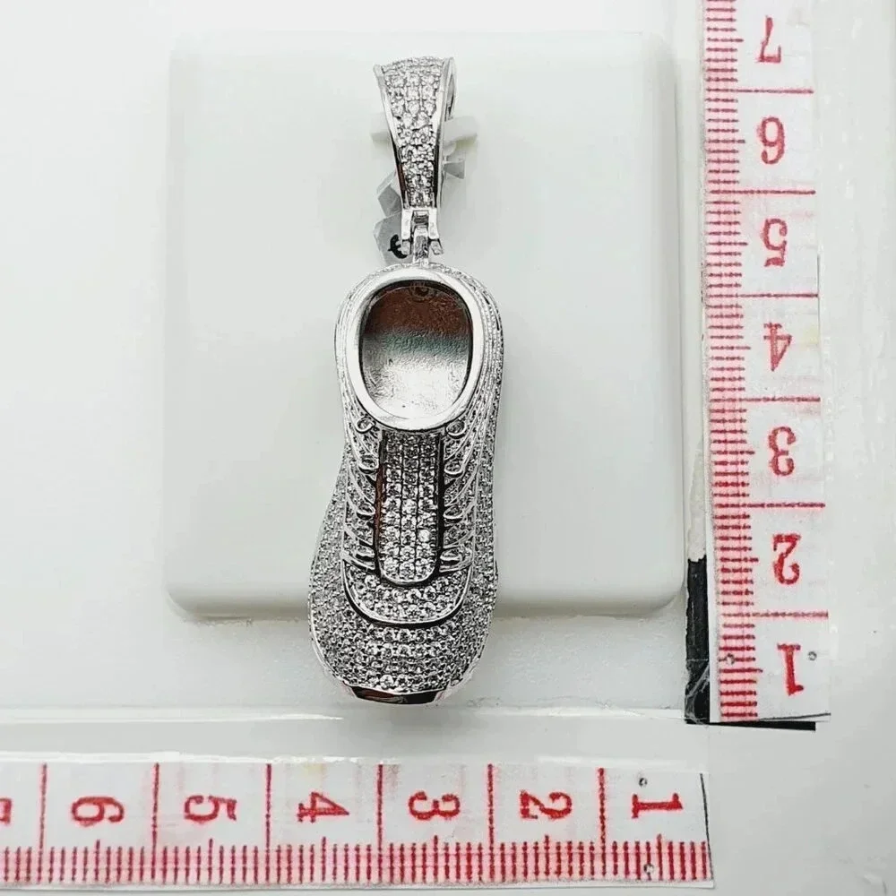 925 Sterling Silver Plated CZ Pendant, EVBRS642 - Picture 8 of 11
